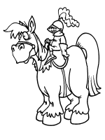 A coloring page of middle ages